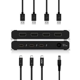 CalDigit Thunderbolt 4 Element Hub - Universal Multi-Port Hub, 4X 4/USB4 Ports, USB 3.2 Gen2 10Gb/s Single display up to 8K or Dual 4K 60Hz Displays, 60W Charging with 0.8m Cable