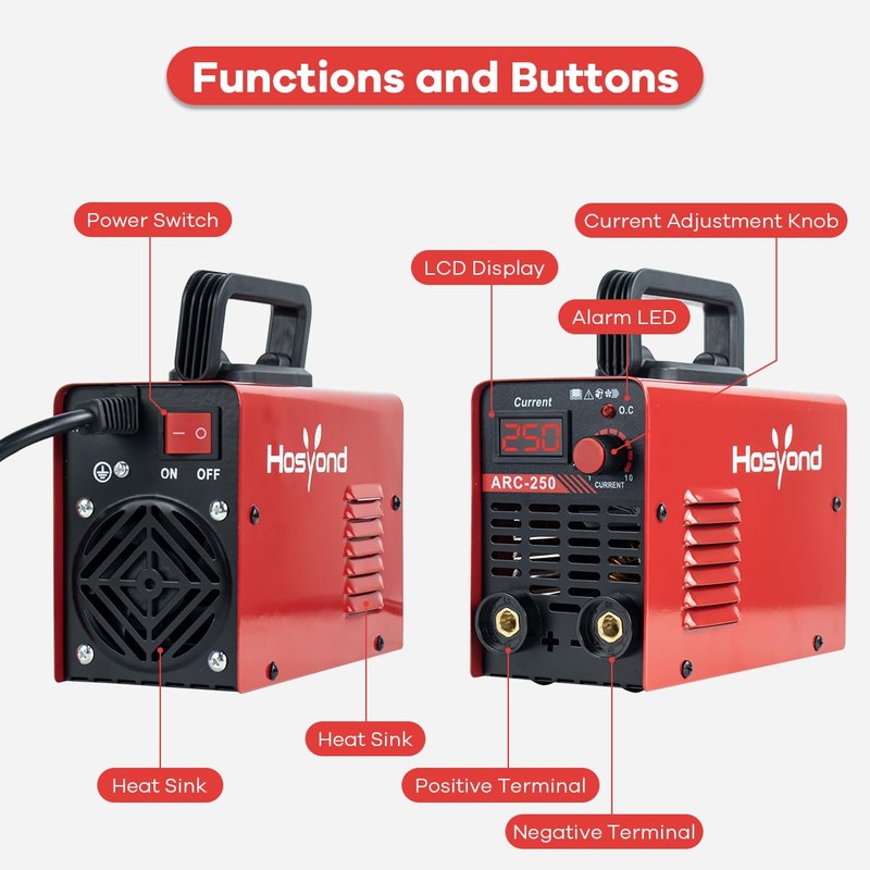 Hosyond 110V 250A Stick Welder ARC Welder Portable Welding Machine