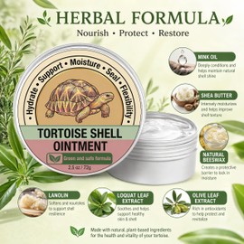 ropto Tortoise Shell Conditioner for Polish Cleaner - Tortoise Shell Balm Wax Restore Shine Repair Care for Sulcata, African Spurred, Russian, Hermann's 2.6 Oz