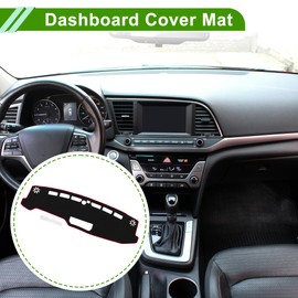 VekAuto Dashboard Cover for Ford Bronco SUV 2021-2025 Dash Cover Mat Carpet Center Console Dash Cover Mat Polyester Black Red 1 Pcs