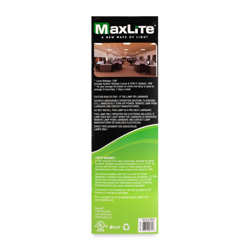 MaxLite U13T8DF240 DirectFit LED T8 U-Bend Light Bulbs - 13W