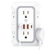 Outlet Extender 6 AC Surge Protection 1050J,Wall Charger 2 USB