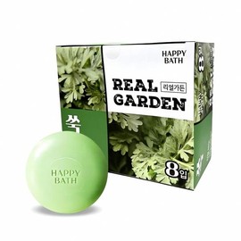 Happy Bath Real Garden Mugwort Soap 90g 8 packs Tablets Foam Skin Care Cleanliness Products Bathroom Supplies Hygiene Cash on delivery or payment upon order / 해피바스 리얼가든 쑥 비누 90g 8개입 정제 거품 피부 관리 청결 제품 욕실 용품 위생 착불 또는 주문시 결제