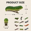 12PCS Bug Hair Clips Hand Painted 3D Caterpillar Duckbill Clip