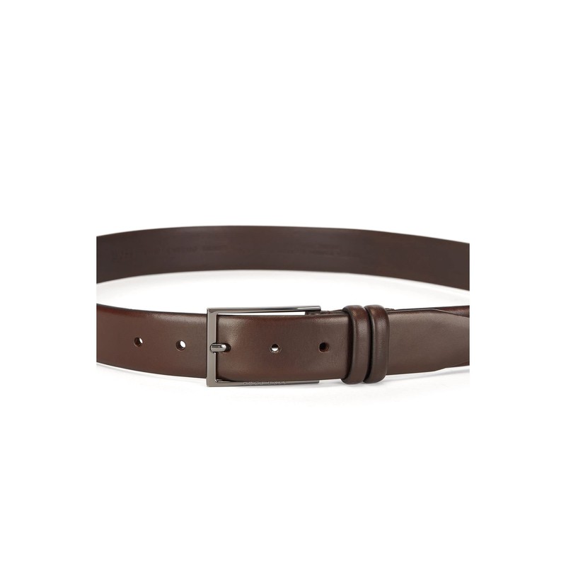 Boss Men's Carmello Belt made of Vegetable-tanned Leather with Metal