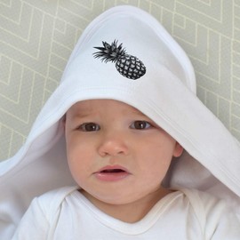 Azeeda 'Single Pineapple' Baby Hooded Towel (HT00035203)