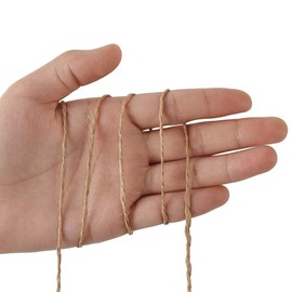 Tenn Well Paper String, 328 Feet 2mm Craft Raffia Ribbon for Gift Wrapping, Natural Raffia Yarn for Crocheting, Crafting, Packing, Christmas Decorations