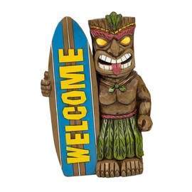 Warmhm Hawaiian Ornaments Resin Tiki Bar Home Decoration Vivid Tiki Statue Resin Craft Ornament