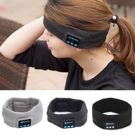 Wireless Bluetooth Stereo Earphone Headphone Sports Sleep Headset Headband w/Mic (Black)