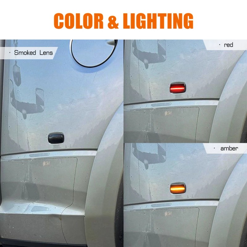 Plug-and-Play Trucks Dual Fender Led Side Marker Light for Dodge
