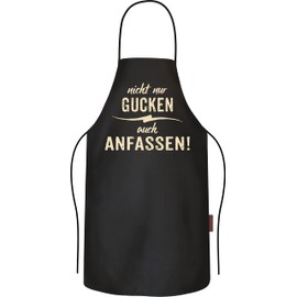 RAHMENLOS Barbecue Apron Kitchen Apron as a Gift Made of Pure Cotton – Not only look at it, also touch