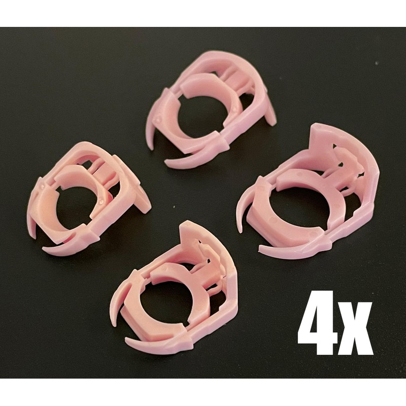 ADL Fuel Line Retainer Clips, Pink Plastic, 4-Pack, Ford Pipe