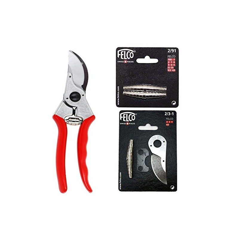 FELCO 2 Classic Bypass Pruner with Replacement Springs and 2/3-1