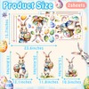 Easter Window Decoration Clings Double-Sided Cute Bunny Decals Home Indoor