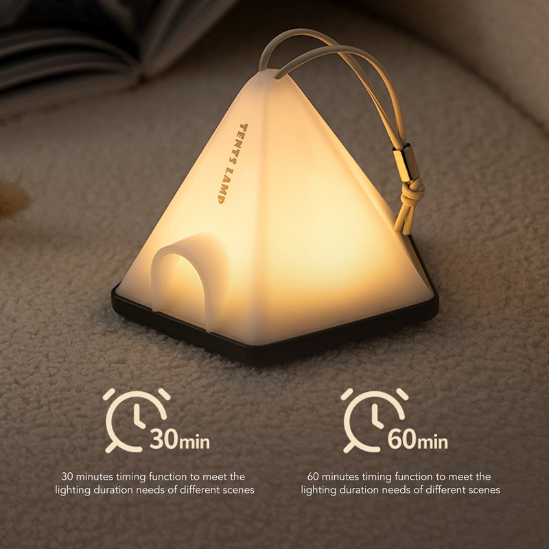 Night Lamp Timing Function Portable Rechargeable LED Bedside Night Light