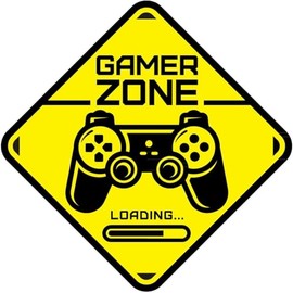 Wall4stickers Gamer Zone Loading Door Sticker Children Room Wall Sticker Mural Vinyl Decal Nursery Kids Gamers Art Teenager Video Game Mural