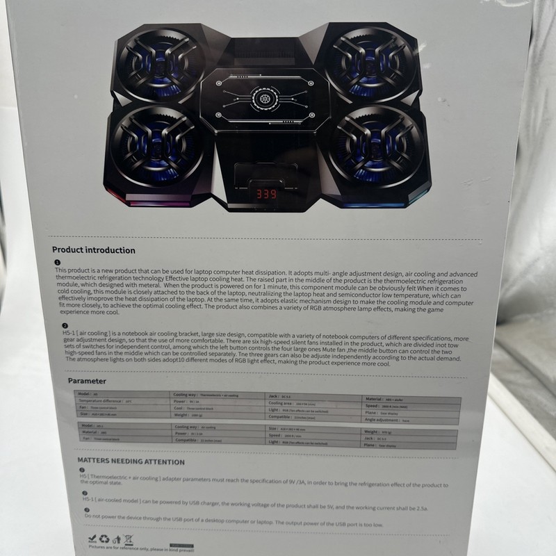 Navazip H5 Laptop Cooling Pad with Thermoelectric Cooler