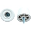 White 35mm PVC Door Stops/Wall Protectors with Screws