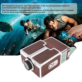 Vikye Projector, Smart Portable Projector Second Generation Smartphone Projector DIY Projector for Home Cinema