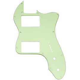 Musiclily Pro 12 Holes Wide Range HH Guitar Pickguard For USA/Mexico Fender 72 Tele Thinline Style Electric Guitar, 3Ply Mint Green