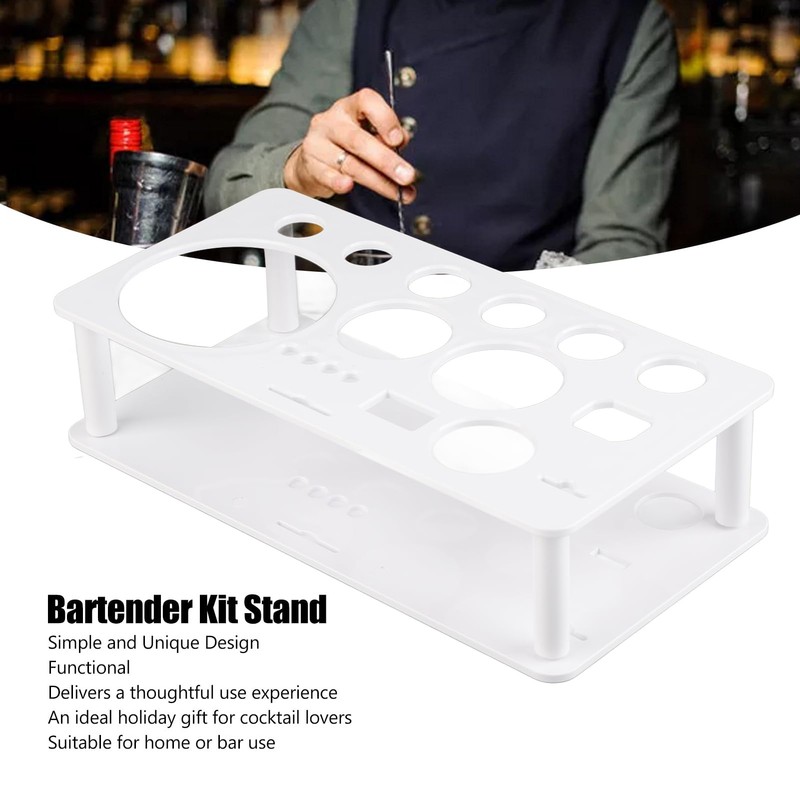 TOPINCN Cocktail Shaker Bartender Kit Stand Plastic Space Saving Organize