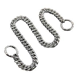 Cool Pet Dog Choke Chain Silver Heavey Metal Choker Collar Necklace Width 10mm (Length: 26" Recommend Dog's Neck:22")