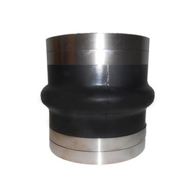 Trident Marine Thh-5-S/S Black Epdm Rubber Marine Wet Exhaust Hump Hose with 4 Stainless Steel T-Bolt Clamps, 5", 250-Degree Fahrenheit