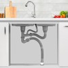 Expandable All-in-One Sink Drain Pipe, P Siphon Pipe for Double