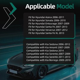 39104 Complete Serpentine Belt Drive Component Kit Compatible with Hyundai Azera 06-11 for Sonata 06-10 for Kia Sedona 06-12 14 for Amanti 07-09 for Borrego 09-10 OE# 39104 36325 6PK2480