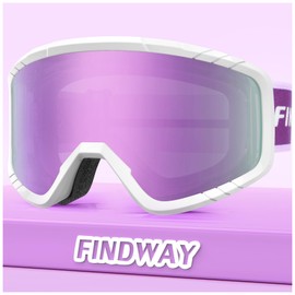 Findway Ski Goggles, Skiing Goggles For Snowboard Jet Snow, For Women Men Youth Teen OTG Over Helmet Compatible, Anti-fog 100% UV Protection, Anti-glare Ski Goggles