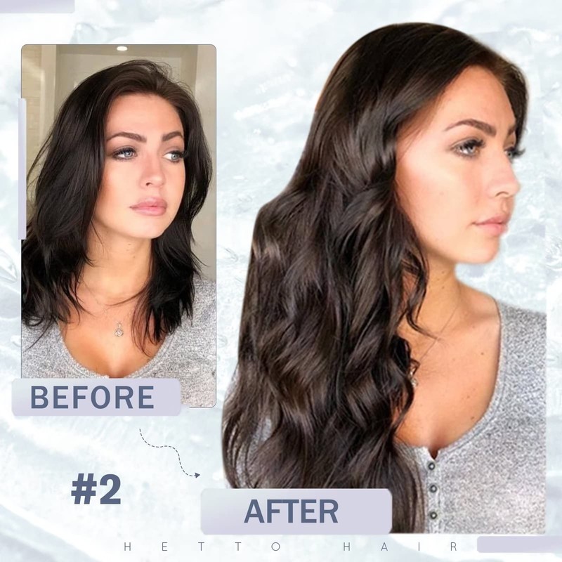 Hetto Micro Ring Extensions, Real Hair Brown Micro Ring Extensions,