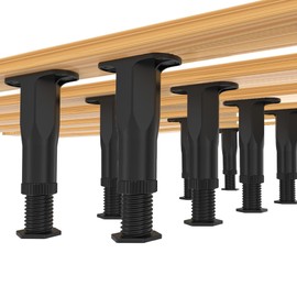 NYEONHRT 8PCS Adjustable Bed Frame Support Legs (7.9"-14.5"), Furniture Leg Replacement Kit Bed Frame Heavy Support Legs with Screws for Frame/Sofa/Dresser/Chair/Table