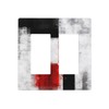 Red Black Grey Abstract Painting 2 Gang Double Rocker/Decora Light