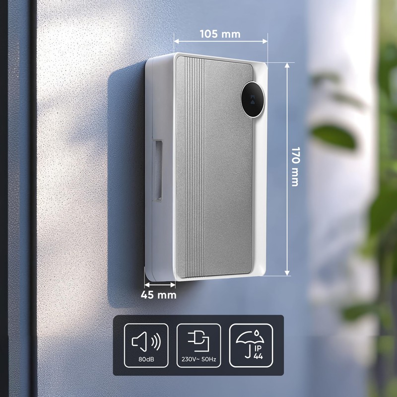 Miratic Electromechanical doorbell wired for doorbell 80 dB IP20 under