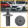Partuto 100 Pcs 8mm Hole Gray Rivets Fastener Push Clips