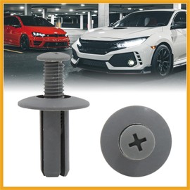 Partuto 100 Pcs 8mm Hole Gray Rivets Fastener Push Clips for Car Fender Replacement