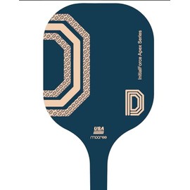 MOCREE 2025 InitialForce Apex Series USAPA Approved Pickleball Paddle – Carbon Fiber with Big Sweet Spot | Lightweight for Beginners & Small Hands | Unique Alphabet Design, Letter D