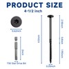 #14 x 4-1/2 Inch Structural Wood Screws Kit(85PCS), Heavy Duty