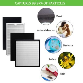 IAP-10-280 Hepa Filters C + D (with Carbon Filters) Compatible with Idylis air Purifier