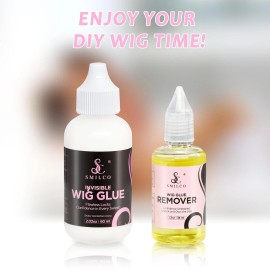 SMILCO Lace Wig Glue Kit Lace Front Glue Kit for Wigs Strong Hold Glue for Wigs Hair