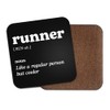 Runner Square Coaster - Running Sport Fan Dictionary Regular But