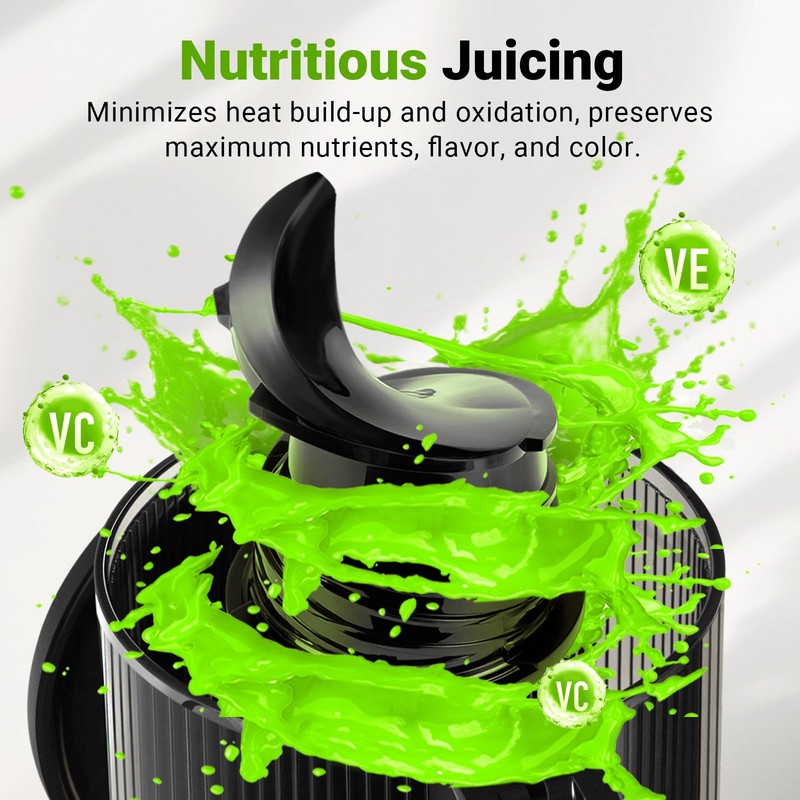 Ventray Juicer Machine, Cold Press Juicer with 5.1'' Extra Large