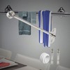 Aopin Closet Rod Brackets, 25mm/1" Curtain Rod Ceiling-Mount Brackets, Stainless