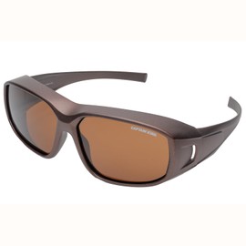 Captain Stag CSO-004-2 Men's Driving Sunglasses, Polarized Sunglasses, UV Protection, Lightweight, Sports Sunglasses, Fishing, Golf, Driving, Brown, Over Glasses