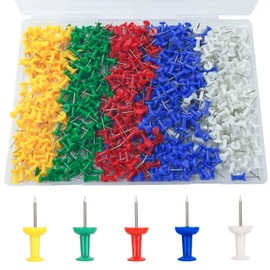 600 pcs Assorted Colors Thumb Tacks for Cork Board, Round Heads Push Pins Tacks, Stainless Poin Map Pins, for Photos Hanging Tacks,Tags, Office and Home,Bulletin Board