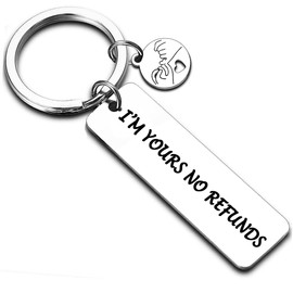 Nimteve Gifts For Him Her Boyfriend Gifts From Girlfriend Keyring Wife Gifts From Husband Key Ring Valentine Day Gift Christmas Birthday Gifts Anniversary (I'm Your No Refunds)