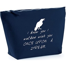 Hippowarehouse I Know You I Walked With You Once upon a dream Raven printed make up cosmetic wash bag 18x19x9cm