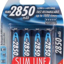 Ansmann AA 2850mah 4-pack Slimline Rechargeable Batteries For Wireless Mics & IEM's Accessories Devices - Size: 4-Pack