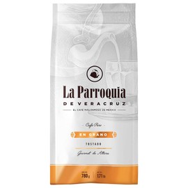 LA PARROQUIA DE VERACRUZ - Bolsa de Café de Grano Tostado, 780 g, Café Puro 100%, Seleccionado y Elaborado con Alta Calidad, Café con Aroma Intenso y Agradable, Cuerpo Completo