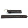14mm Dark Brown Genuine Leather Watchband | Soft, Comfortable, Lightly